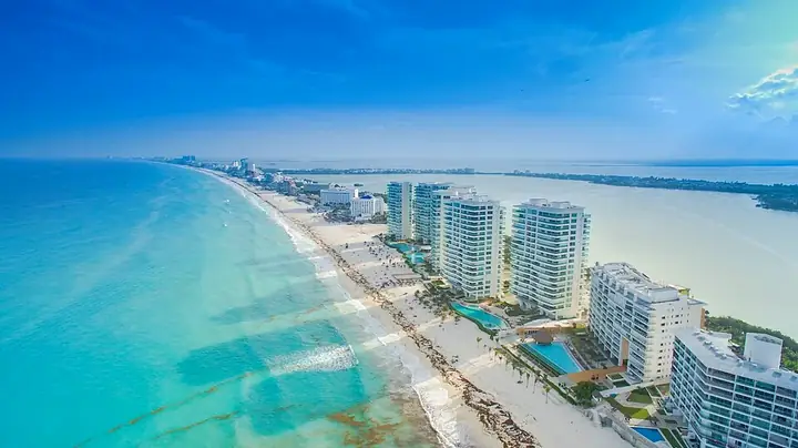 Cancun Hotel Zone coastline