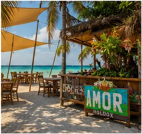 Beachfront food & beach clubs
