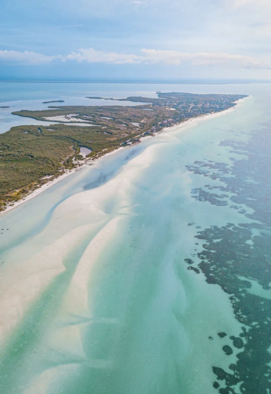 Holbox shallow-water sandbar near Punta Mosquito