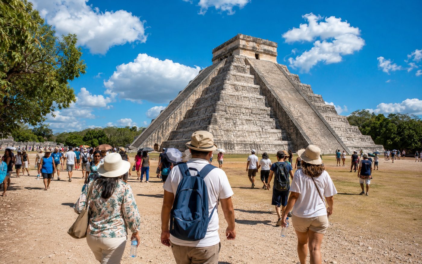 Changing weather at Chichen Itza