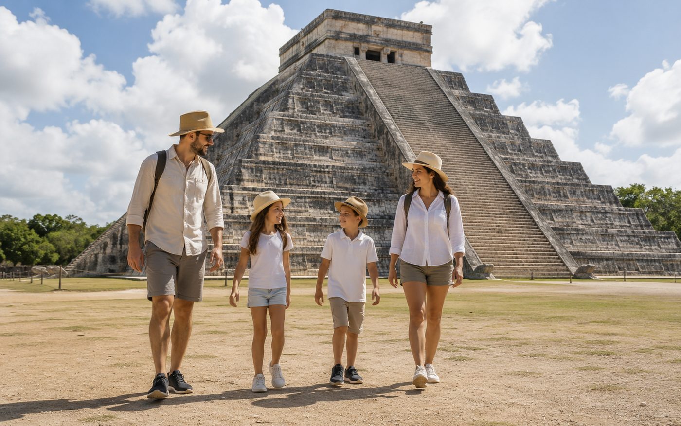 Family at Chichen Itza