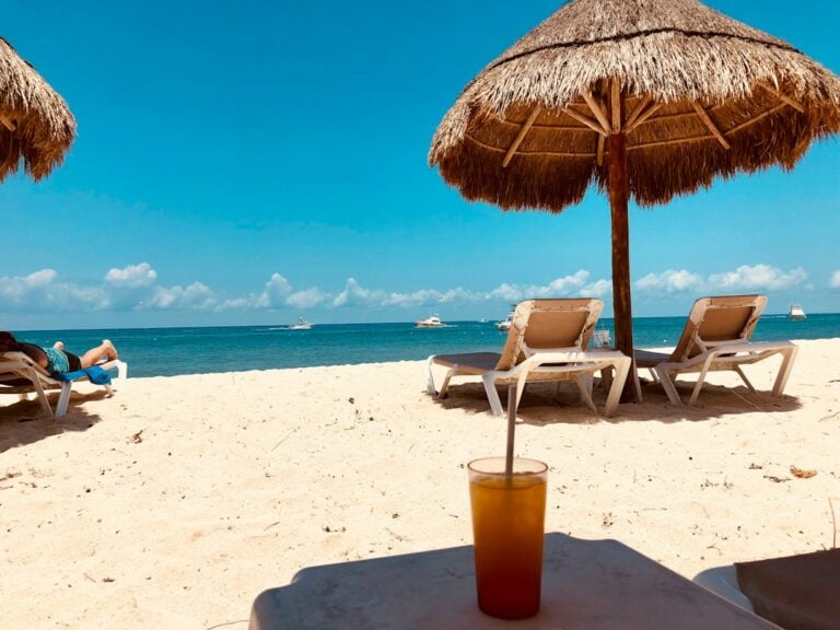 Beach club on the Caribbean coast of Cozumel.
