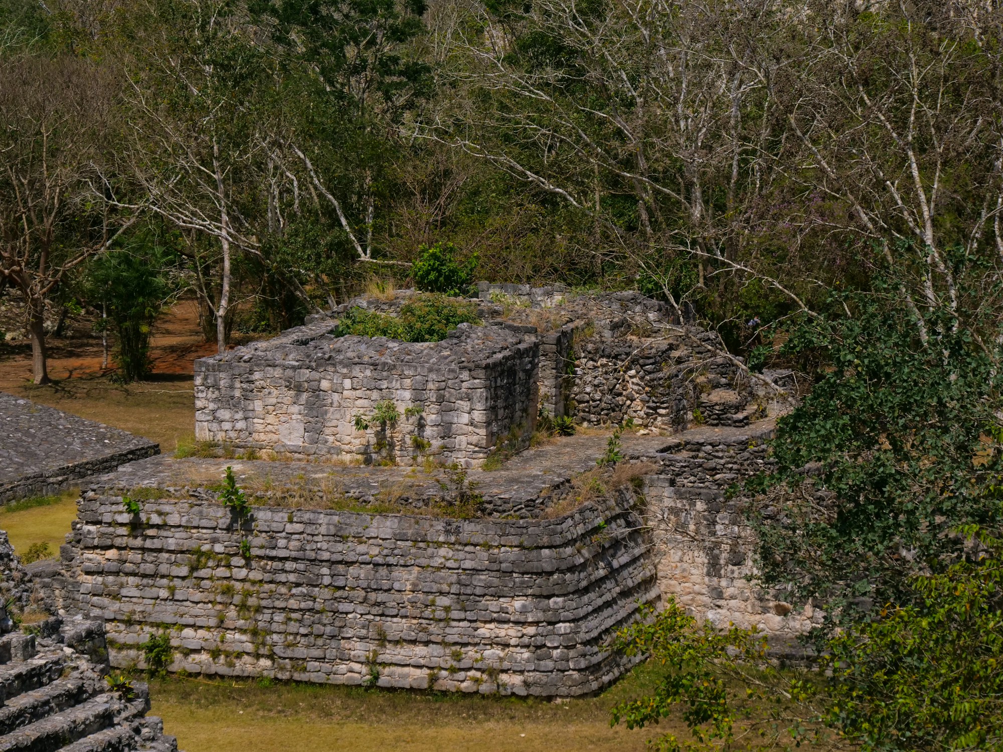 Maya ruins surrounded by jungle at Ek Balam near Valladolid, Yucatan, Mexico.