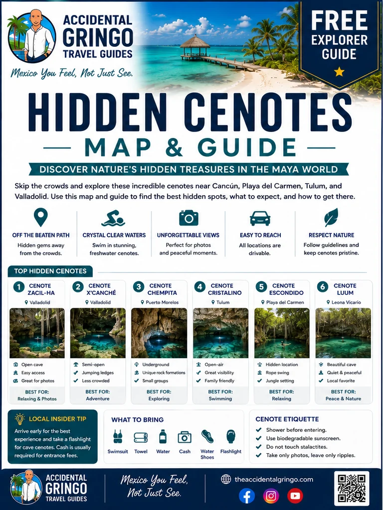 Hidden Cenotes Map & Guide