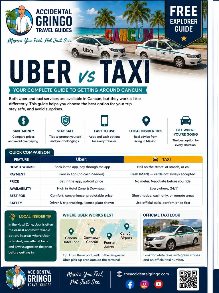 Uber vs Taxi in Cancun